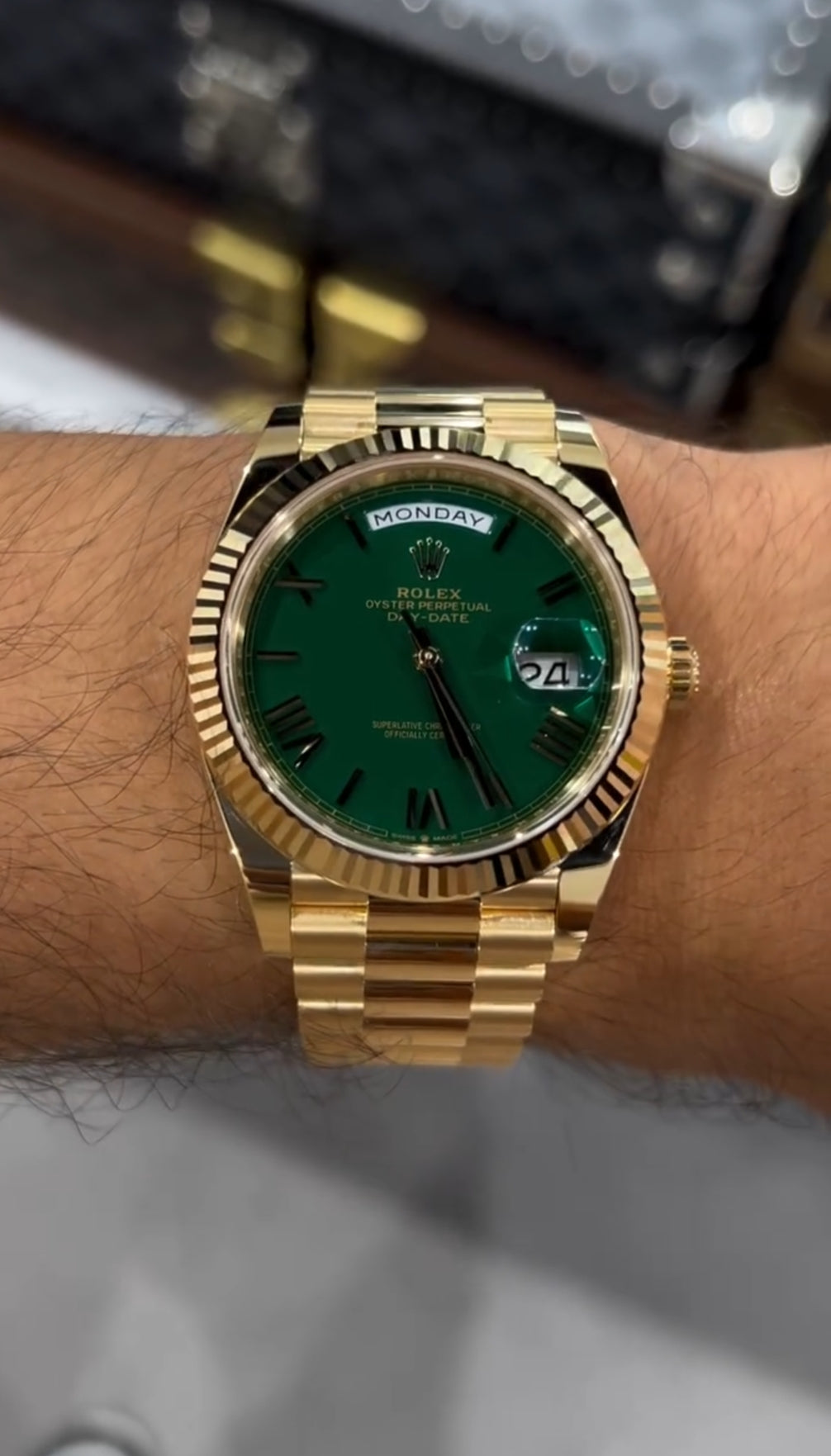 Rolex STELLA Green Day-Date Premium Automatic