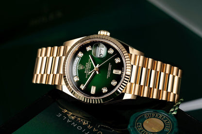 Rolex Day-Date Green Dial Watch for Men 43mm
