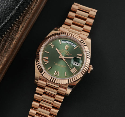 Rolex Day-Date Olive Green Roman Numeral available Now